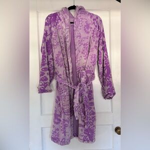 Vera Bradley Hooded Purple Fleece Robe